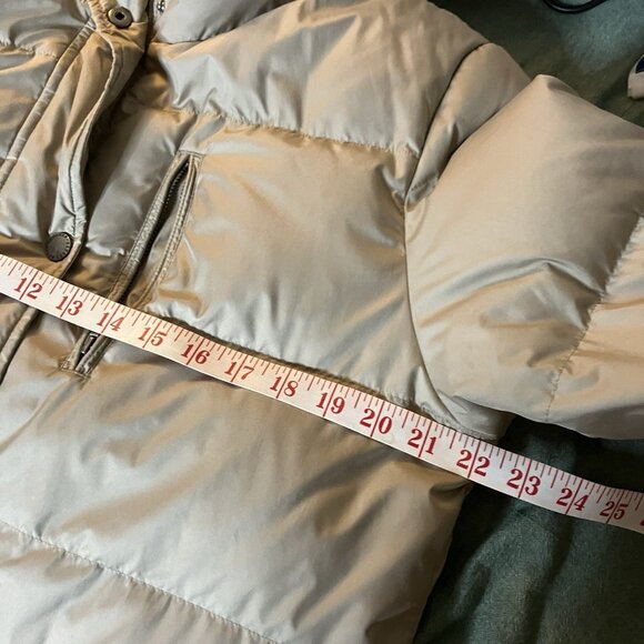 Lauren Ralph Lauren Puffer Coat Womens Tan Mid Long Full Zip Winter Down Filled - Picture 8 of 10